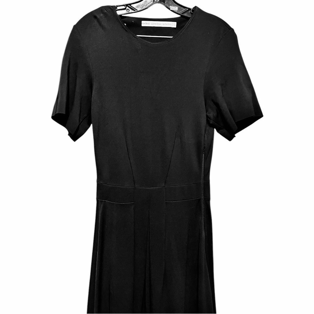 & Other Stories Black Short Sleeve A-Line Midaxi Dress Size 6 - Picture 3 of 11